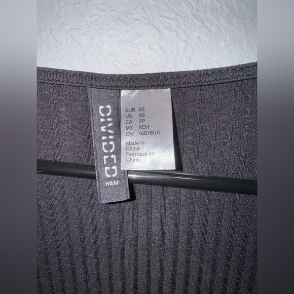 Black Ribbed Mini Dress - Picture 4 of 4